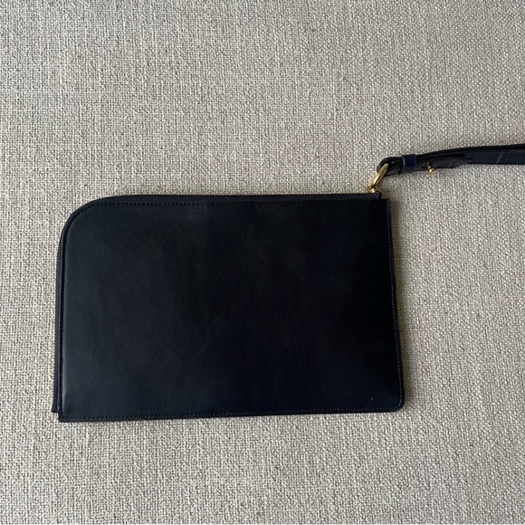 Chloe Dark Blue Crocodile-Embossed Wristlet - Picture 5 of 7